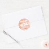 Retro Boho Daisy 1e Verjaardag Sticker Labels (Envelop)