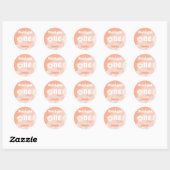 Retro Boho Daisy 1er Anniversaire Stickers Étiquet (Feuille)
