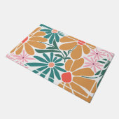 Retro Boho Floral  Deurmat (Schuin)