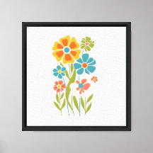 Retro Boho Floral Illustration 