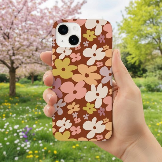 Retro Boho Flower Power Pattern Case-Mate iPhone Case