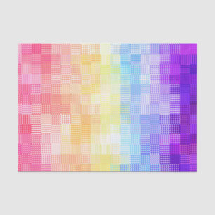 Retro Boho Funky Quirky Xenogender Plaid Pride Tissuepapier