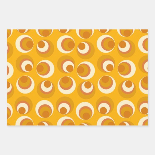 Retro Boho Geometric Pattern 60s 70s 70s Inpakpapier Vel (Voorkant 2)