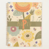 Retro Boho gepersonaliseerd Planner (Voorkant)