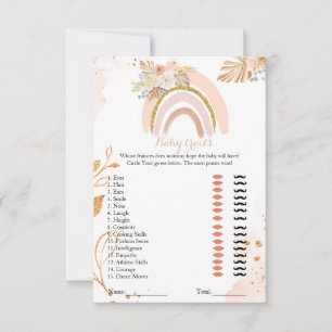 Retro Boho Grass bébé trait baby shower carte