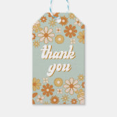 Retro Boho Groovy One Hippie Dank je Cadeaulabel (Voorkant)