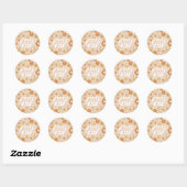 Retro Boho Groovy One Hippie First Birthday Ronde Sticker (Vel)