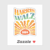 Retro Boho Harris Walz 2024 Sticker (Vel)