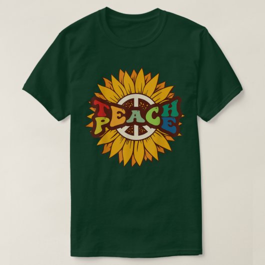 Retro Boho Hippie  Kindness Vibe Leraar Te T-shirt (Design voorkant)