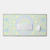 Retro Boho Hippie  Trippy Pastel Mandala Bureaumat (Keyboard & Muis)