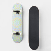 Retro Boho Hippie  Trippy Pastel Mandala Skateboard (Voorkant)