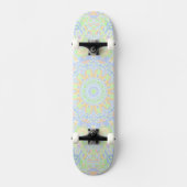 Retro Boho Hippie  Trippy Pastel Mandala Skateboard (Voorkant)