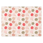 Retro Boho Kerstversieringen Roze Groen Patroon Tafelkleed (Voorkant (Horizontaal))