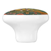 Retro boho lama alpaca berglandschap keramische knop (Zijkant)