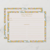 Retro Boho Mandala Bloem Persoonlijke Receptkaart (Voorkant / Achterkant)