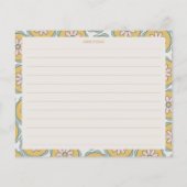 Retro Boho Mandala Bloem Persoonlijke Receptkaart (Achterkant)