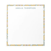 Retro Boho Mandala Bloempatroon gepersonaliseerd Notitieblok (Voorkant)