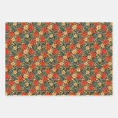 Retro boho pattern of poinsettia for Christmas  Inpakpapier Vel (Voorkant 3)