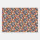 Retro boho pattern of poinsettia for Christmas  Inpakpapier Vel (Voorkant 2)