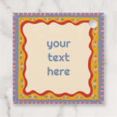 Retro Boho Plezier Handgemaakte Aangepaste Bruidsd Bedankjes Labels (Achterkant)