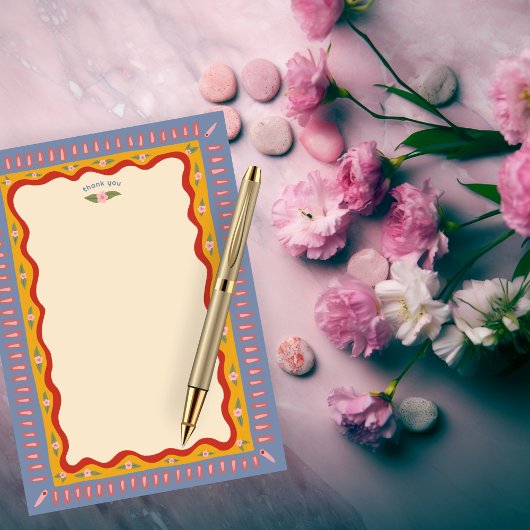 Retro Boho Plezier Handgemaakte BRUIDSSCHOUW OP MA Bedankkaart