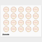 Retro Boho Roze Bloemen Groovy Bat Mitzvah Custom Ronde Sticker (Vel)