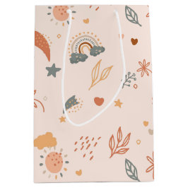 Retro Boho Rust Brown Medium Cadeauzakje