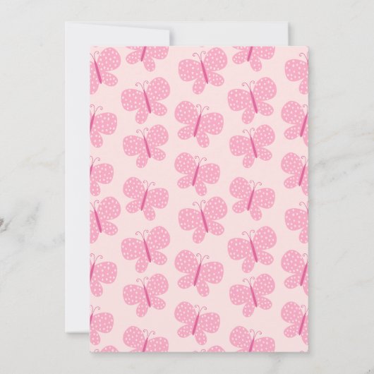 Retro Boho Schattige Vlinder Kinder 1e Verjaardag Kaart (Achterkant)