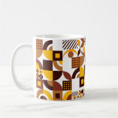 Retro Boho stijl Modern kleurrijk geometrisch patr Koffiemok (Links)