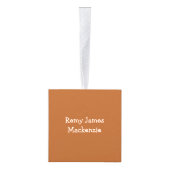 Retro Boho Stippen Neutraal Monogram Kubus Ornament (Rechts)