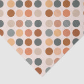 Retro Boho Stippen Neutraal Tissuepapier (Detail)