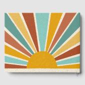 Retro Boho Sunshine Baby shower Gastenboek (Achterkant)