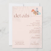 Retro Boho Surf Summer | Bachelorette Weekend Kaart (Achterkant)