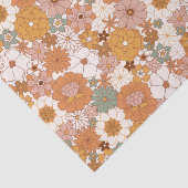Retro Boho Terracotta Floral Tissuepapier (Detail)