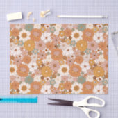 Retro Boho Terracotta Floral Tissuepapier (Craft)