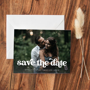 Retro Boho Typografie en Foto   Datum opslaan