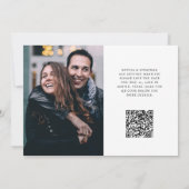 Retro Boho Typografie en twee foto's | QR-code Save The Date (Achterkant)