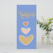 Retro Boho Valentijnsdag Platte Kaart (Staand voorkant)