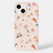 Retro Boho Waterverf Rainbow Neutral Case-Mate iPhone Case (Achterkant)