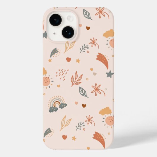 Retro Boho Waterverf Rainbow Neutral Case-Mate iPhone Case (Achterkant)