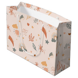 Retro Boho Waterverf Rainbow Neutral Groot Cadeauzakje