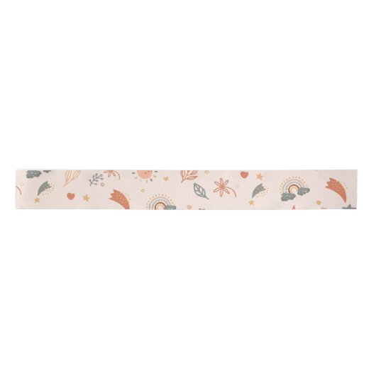Retro Boho Waterverf Rainbow Neutral Lint (Voorkant)