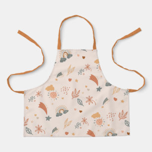 Retro Boho Waterverf Rainbow Neutral Schort