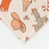 Retro Boho Western kerst woestijn cactus patroon Fleece Deken (Hoek)