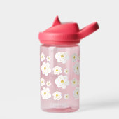 Retro Boho White Flowers Kinder Waterfles (Links)