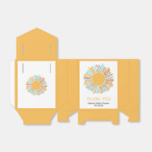 Retro Boho zon hier komt de zon Bedankdoosjes (Uitgevouwen)