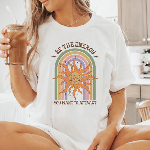 Retro Boho Zon met Positieve Energie Tri-Blend Shirt
