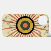 Retro Boho Zonneuitbarsting Design Case-Mate iPhone Case (Achterkant (horizontaal))
