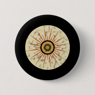 Retro Boho Zonneuitbarsting Design Ronde Button 5,7 Cm