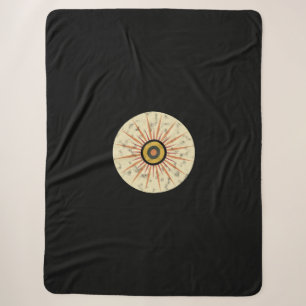 Retro Boho Zonneuitbarsting Design Sherpa Deken